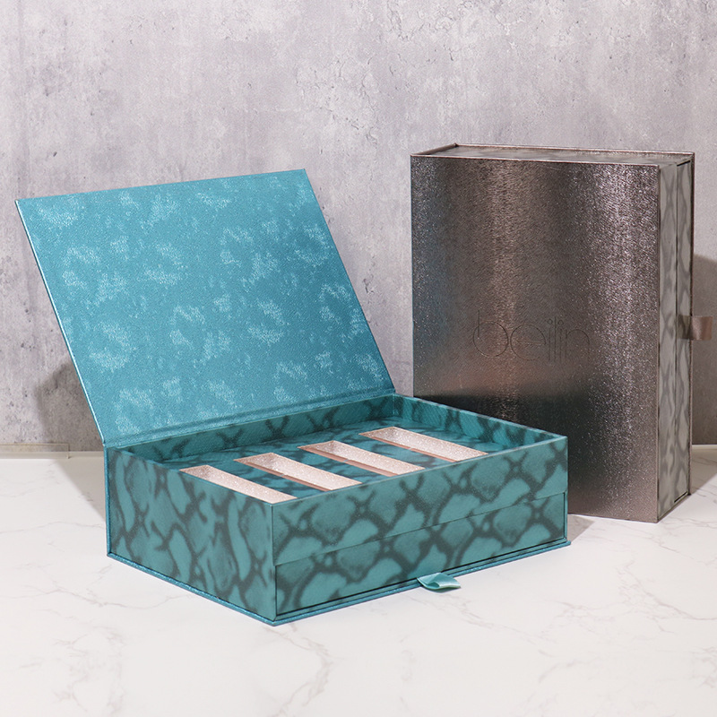 Fuente de fábrica de alta calidad cajón de productos para el cuidado de la piel caja de regalo de embalaje personalizada boutique doble caja de regalo de cosméticos personalizada