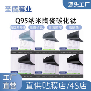 Car Solar Film Ultra-High Definition Q95 Nano Ceramic Titanium Carbide Series High Heat Insulation Window Film Full Roll Film Wholesale