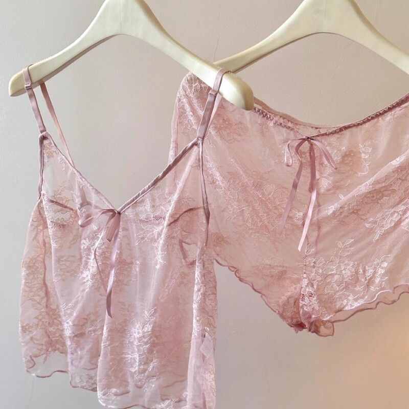 Summer Women's Breathable, Comfortable, Sexy Lace See-Through Pajamas and Home Wear Set, New Two-Piece Wholesale Summer Women's Breathable, Comfortable, Sexy Lace See-Through Pajamas and Home Wear Set, New Two-Piece Wholesale