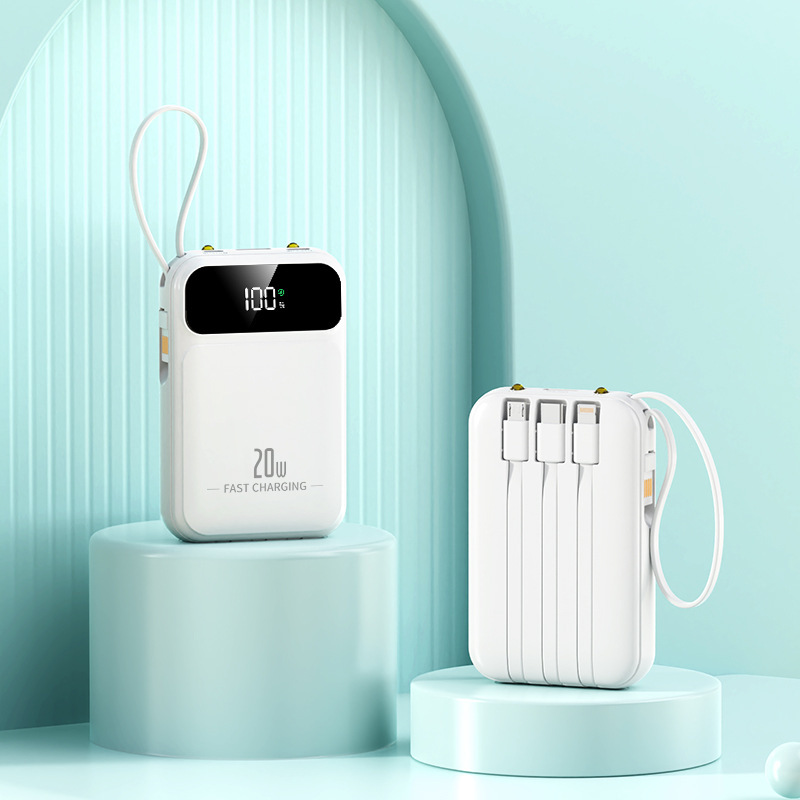 新しい 3C 認定 22.5W 超高速充電カスタマイズされたパワーバンク大容量ケーブル付き 20000 mAh モバイル電源|undefined