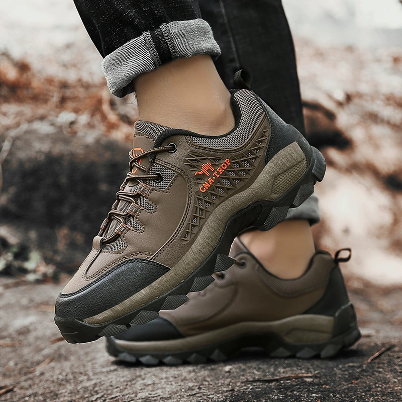 2024 новые зимние туфли для пап среднего возраста, уличная водонепроницаемая противоскользящая износостойкая походная обувь, мужская обувь для спорта и отдыха на толстой подошве