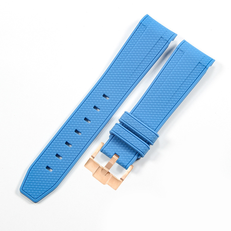 스카이 블루 로즈 골드 버클