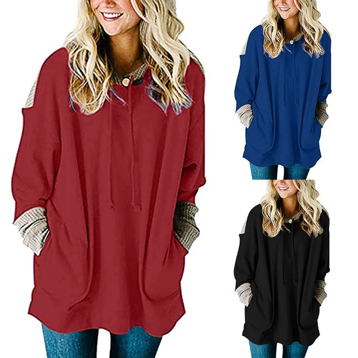 Трансграничная Внешняя торговля, Новые WISH AliExpress, продажа двухцветных свитеров со сращенной головкой, Модные индивидуальные свитера