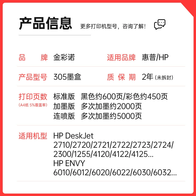 Картридж для чернил (совместимый с HP) 305 / 305XL, чёрный и трёхцветный, refill варианты