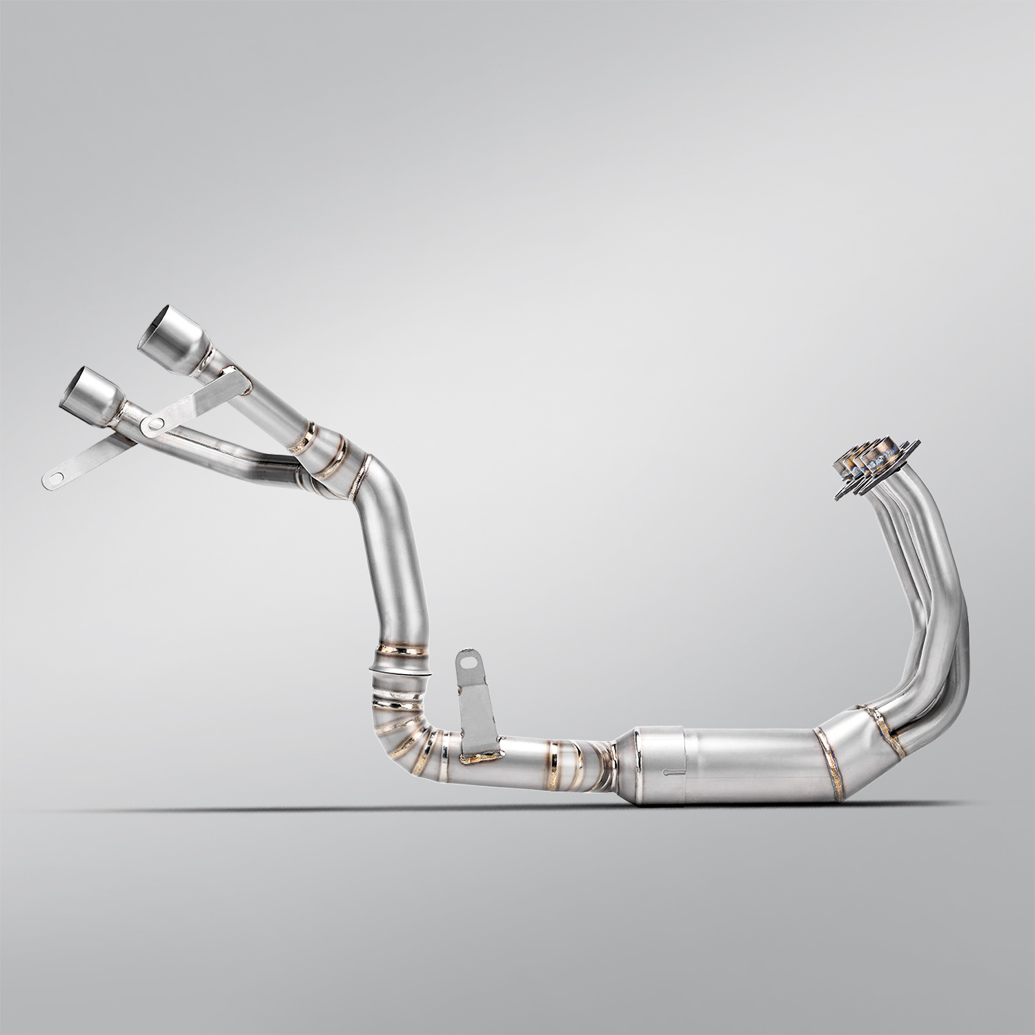Spring Breeze 500Sr Motorcycle Modified Exhaust Pipe, Special Track Stainless Steel High-Position Dual Outlet Front Section, Non-Destructive Installation