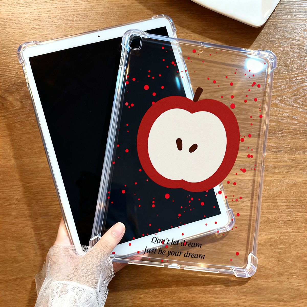 Apple tinta roja para Apple iPad de 11 pulgadas cubierta plana TPU suave anti-caída iPad Mini 6 nicho