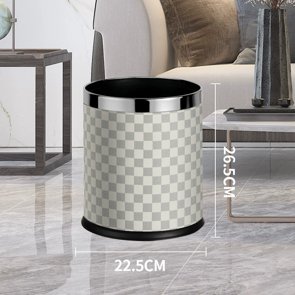 Double-layer plastic inner and outer barrel, gray and white small square silver ring, capacity 10L, can be printed with LOGO