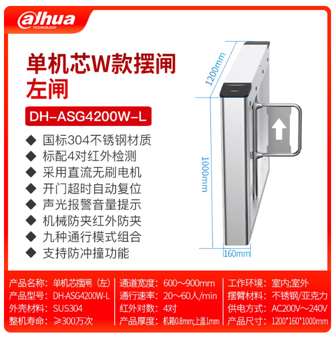 El canal del Banco Popular de China oscila la puerta del edificio de oficinas tarjeta de identificación facial de tarjeta de deslizamiento de puerta de inducción automática de control de acceso 4200W