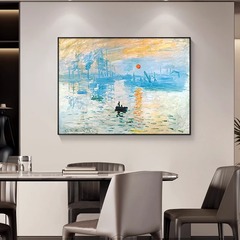 世界の名画モネ純手描きレストラン装飾画大芬村油絵客間ソファー背景壁掛け画壁画