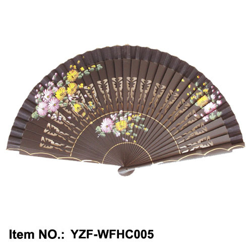 En stock fácil apertura y cierre de ventilador de madera ventilador de baile cheongsam ventilador de rendimiento de doble cara ventilador de madera pintado a mano español lote mixto no es opcional