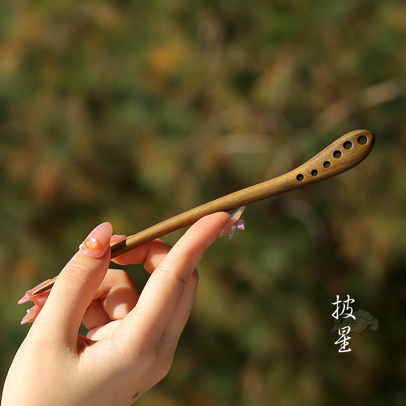 Xiangyun horquilla estilo antiguo simple diario de alto grado updo horquilla de madera nuevo estilo chino accesorios para el cabello palillos de ébano al por mayor