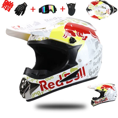 Motorcycle Safety Supplies — Off-Road Helmet for Men and - white-cow-s
