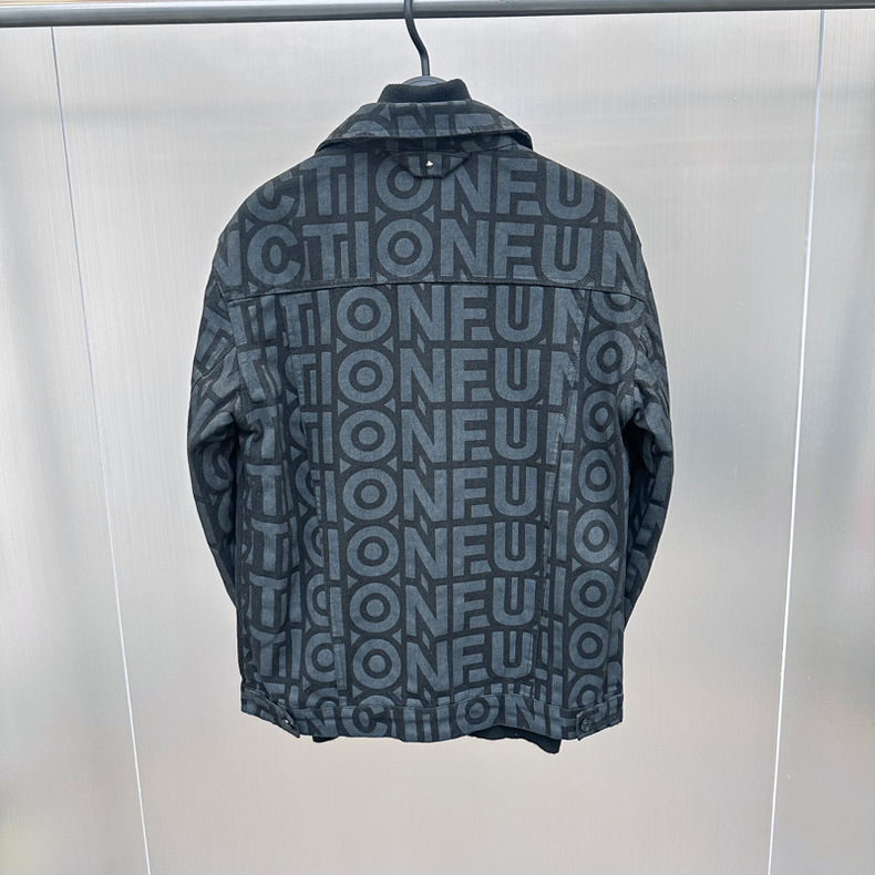 Men's Clothing Men's autumn lapel denim jacket long sleeve letter full print jacket fashion business denim jacket GFX1E800_voghion.com