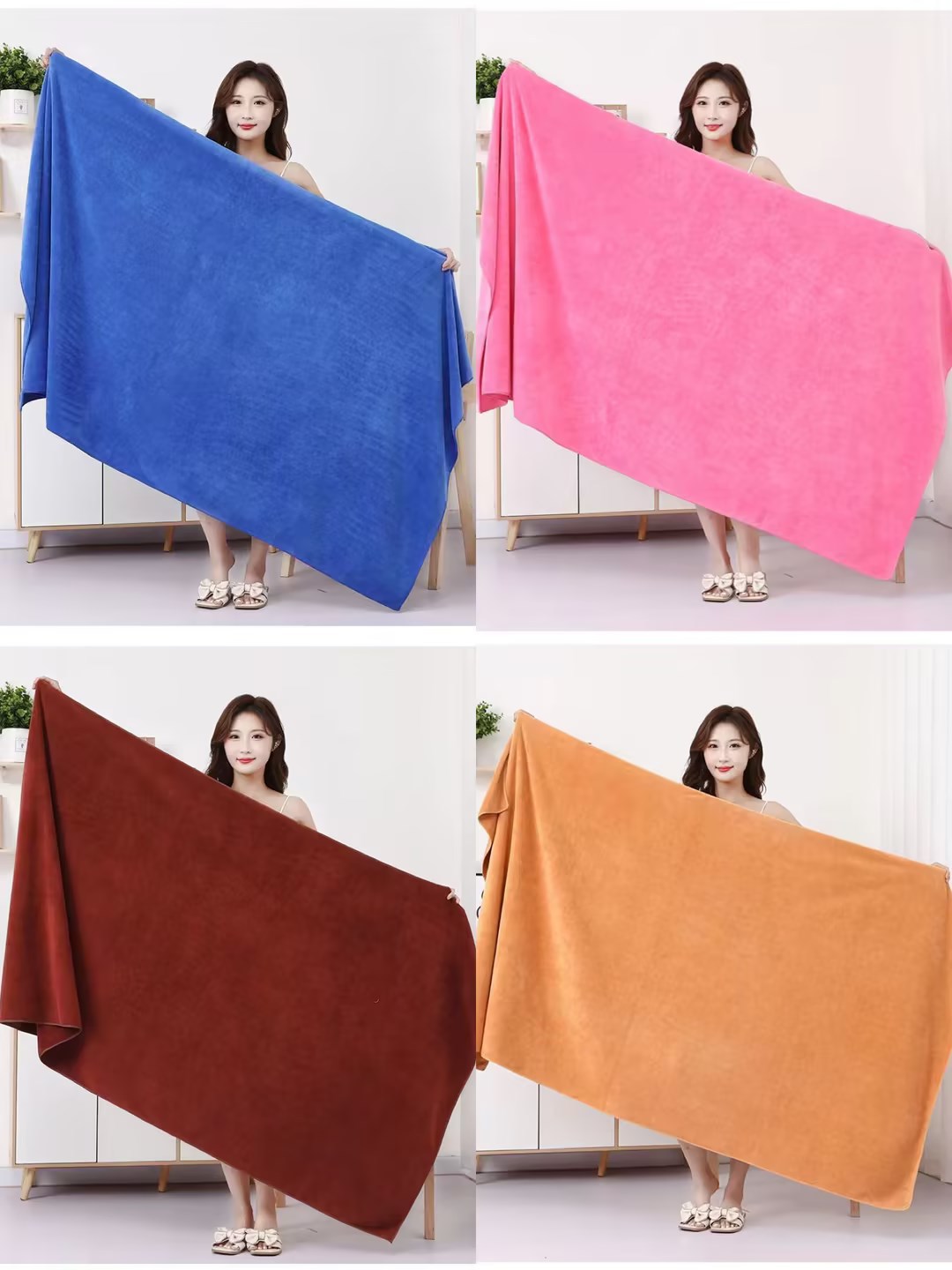 Superfine Fiber Material Casual Solid Color Superfine Fiber Bath Towels