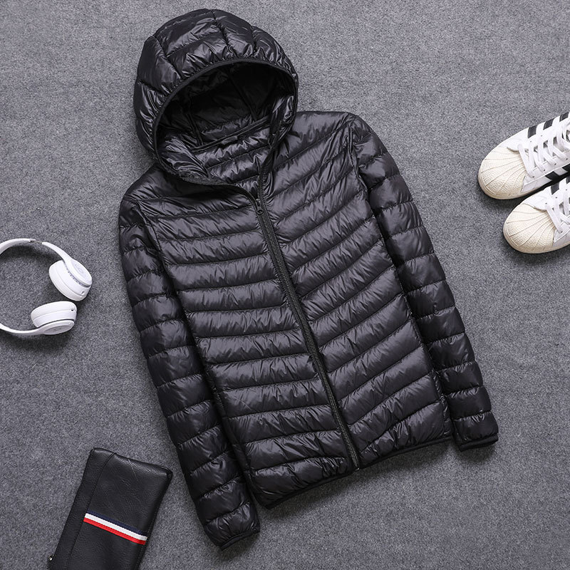 綿の上着の男性の太った人の秋冬の服は帽子のダウンの綿服の薄いタイプの綿服と太ったサイズの太った綿のコートをつないでいます。|undefined