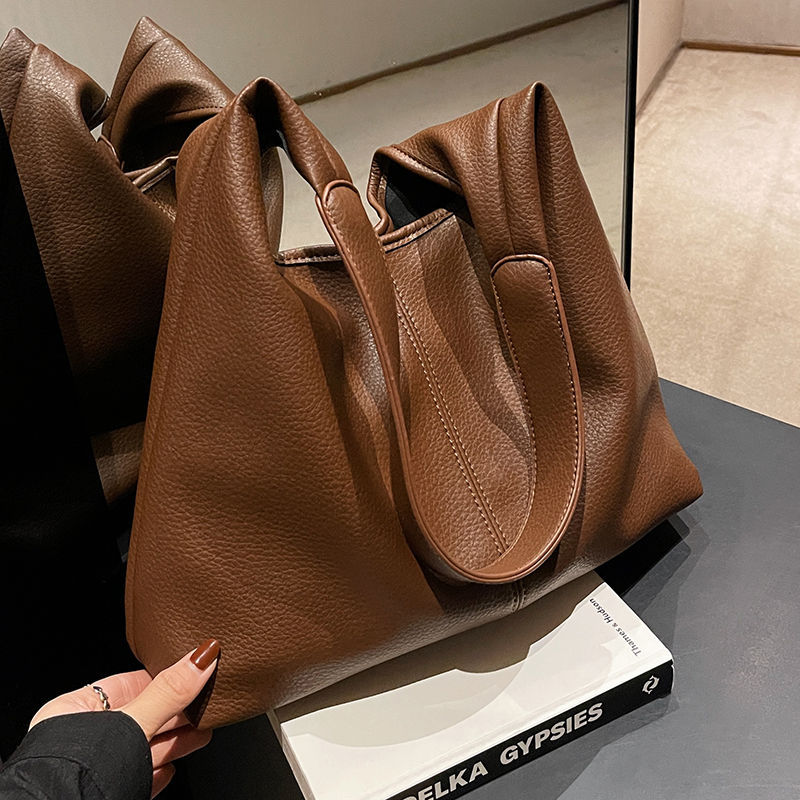 Borsa a spalla vintage donna in pelle grande borsa secchiello work_voghion.com