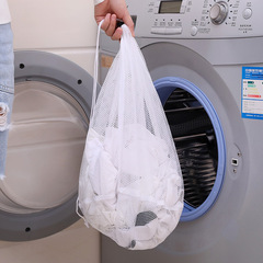 代発厚手のロープの細いネットのポリエステルの洗濯袋のひもの口の下着のブラジャーの保護袋のセットの目の袋