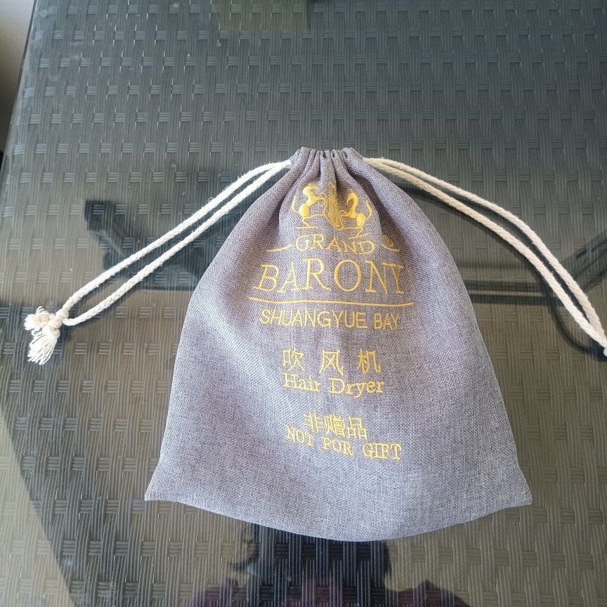 现货本色棉布吹风机束口袋宾馆专用吹风机棉布袋吹风机帆布袋