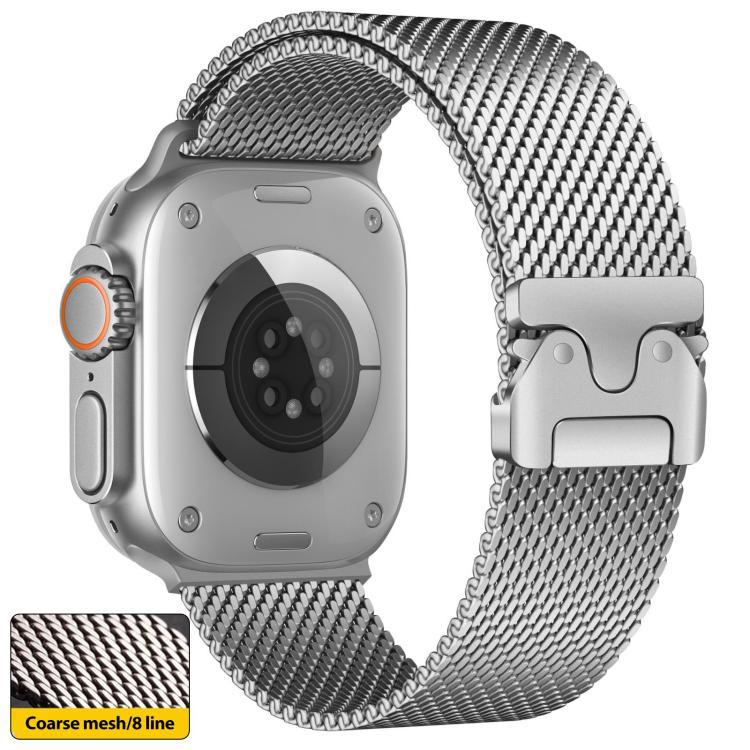 Para Apple Watch 44 - 49mm malla gruesa Milán correa de acero inoxidable para la serie Ultra