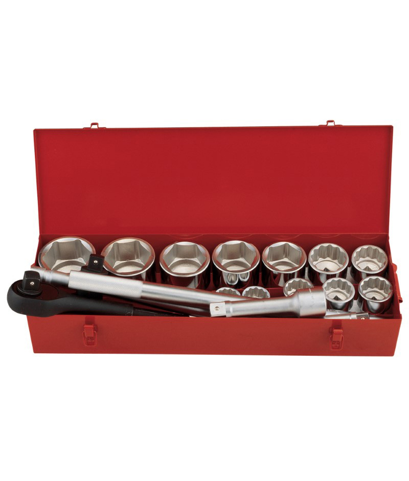 总代理批发天赋工具1系列16件套英制重型套筒棘轮扳手组GS-816S