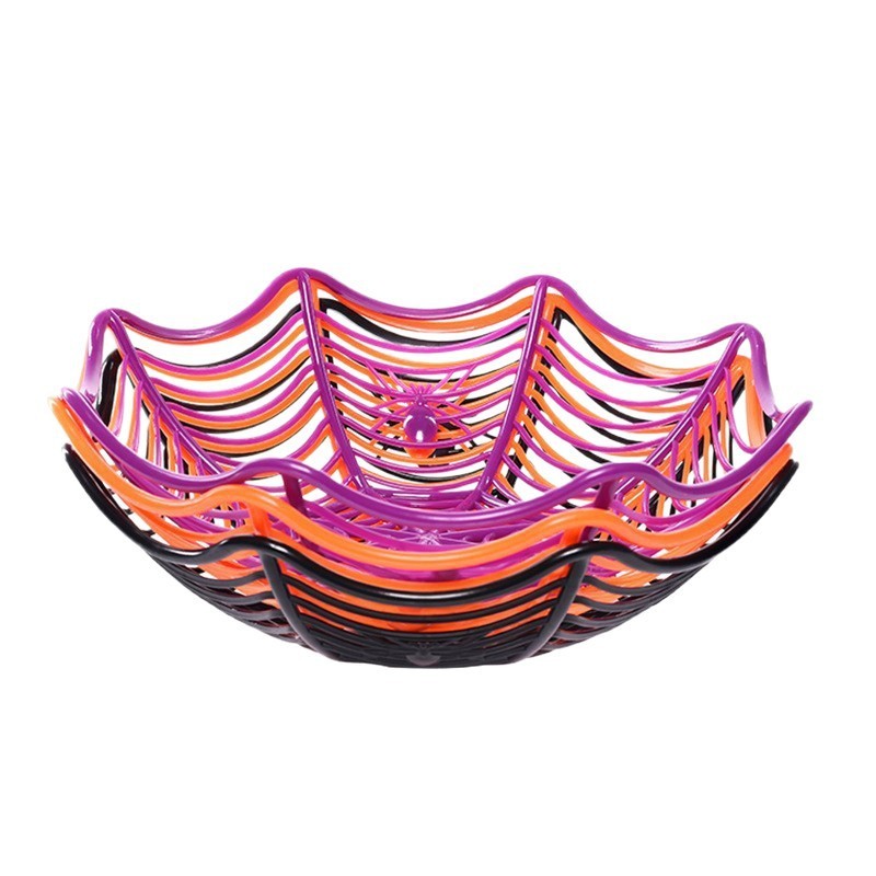 ハロウィンデスクトップ装飾品クモキャンディプレートクリエイティブホリデークモの巣ビスケットフルーツバスケットシェインテム|undefined