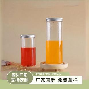 Internet Celebrity Pet Large-Capacity Disposable Plastic Fruit Tea Beverage Bottle Milk Tea Cup Transparent Beverage Bottle Large Mouth Straight Cup