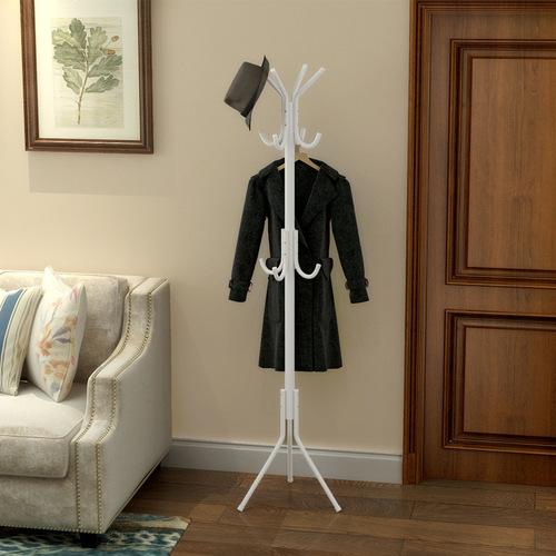 Simple coat rack, bedroom floor-standing clothes hanger, fashionable and creative iron storage rack