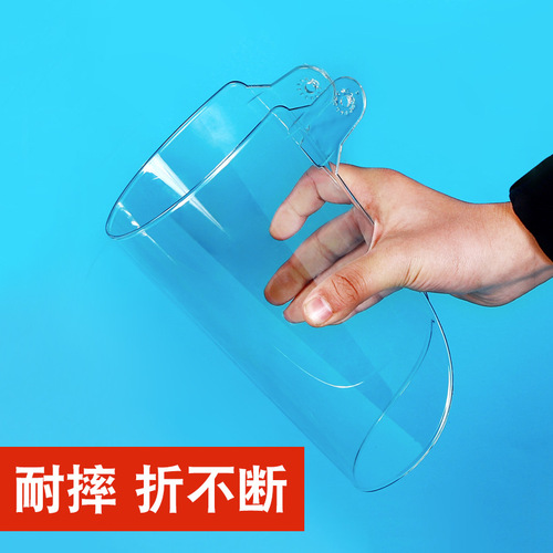 Manufacturer-supplied head-mounted high-temperature welding face shield, PC transparent anti-impact face shield, welding protection face shield with face screen