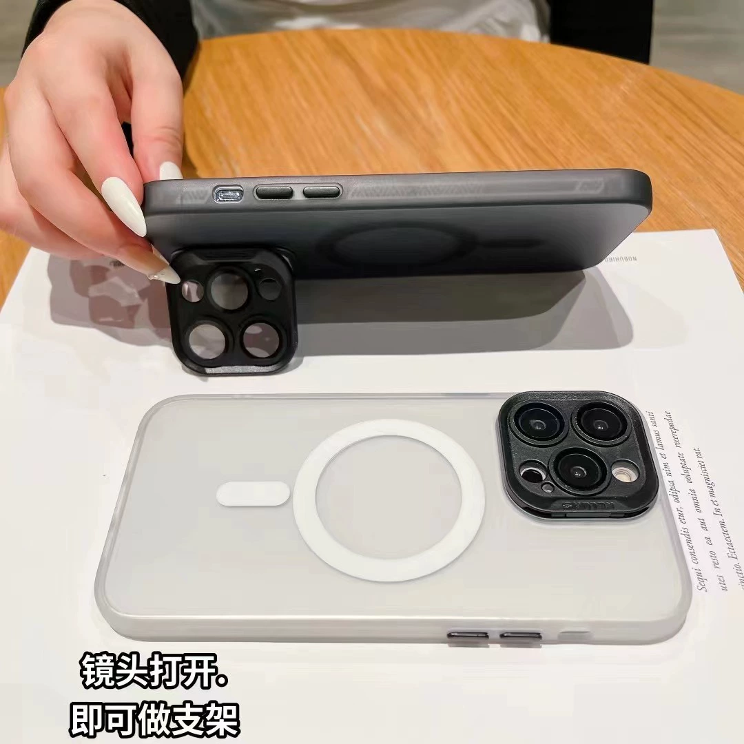 Плотный чехол-накладка для Apple iPhone 13 Pro с кольцом-подставкой линзы, совместимый с MagSafe, защитный
