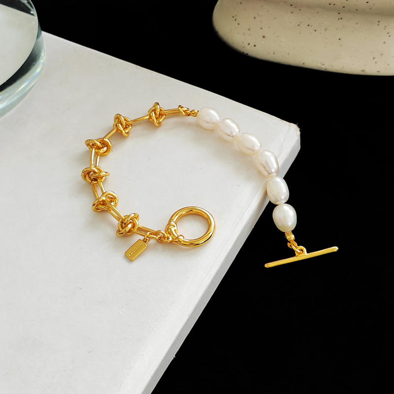 Fashion Geometric Copper Pearl Bracelets 1 Piece