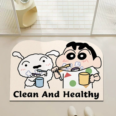 Anti-Slip Foot Mats, Avtomobil döşəmə paspasları - brush-your-teeth-xiaoxin-xiaobai-4060cm-upgraded-diatom-mud