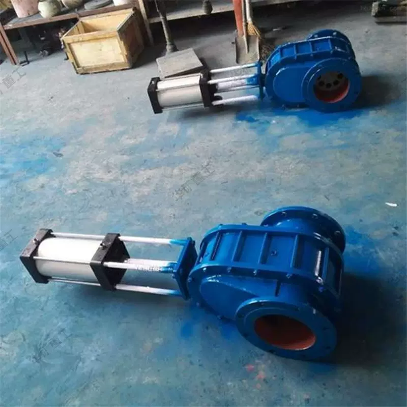 Z644Y-10C气动双闸板阀 高温耐磨进出料阀 使用方便气动陶瓷闸阀