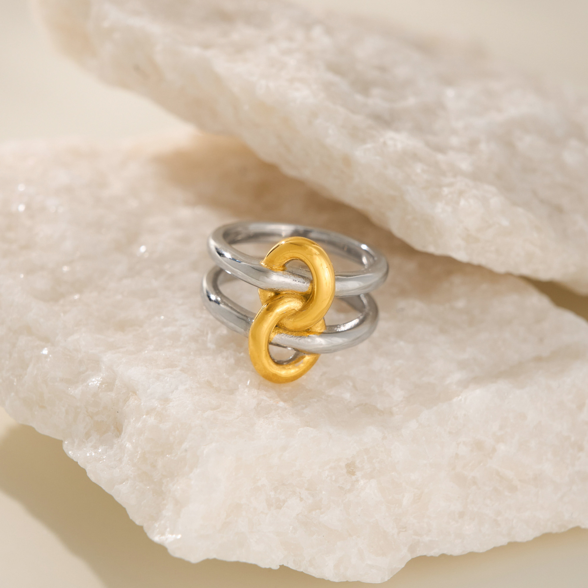 Solid Color Pattern All Seasons Season Wholesale Jewelry Vacation Classic Style Solid Color Titanium Steel Rings