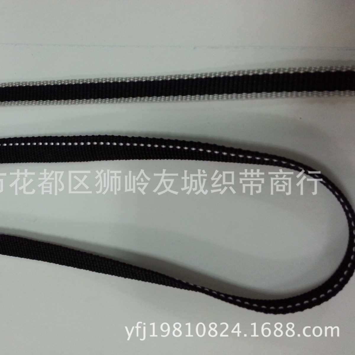 厂家供应3分PP织带高强pp带灰黑两色pp包带相机包织带工作证挂绳