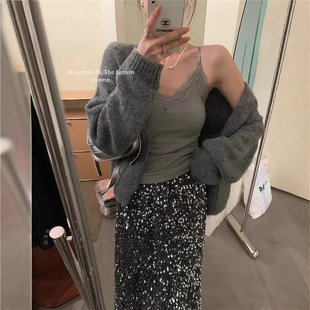 Spring and Summer New Lace Small Lace Pure Desire All-In-One Lace Camisole Women's Inner Wear and Outer Wear Beautiful Back Bottoming Shirt