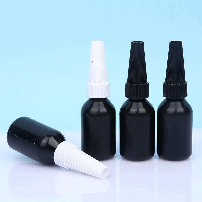 10ml塑料制品厌氧胶瓶加工批发10m胶水瓶黑色化工液体圆瓶定制