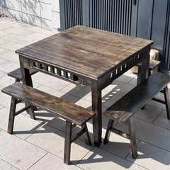 全実木八仙テーブル家庭用食卓ホテル正方形旧式テーブルレストラン中国式小方テーブル食事テーブル