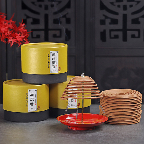 12-hour plate of fragrant wormwood deodorization, and purifying the air Laoshan sandalwood for Buddha indoor aromatherapy 24-hour plate