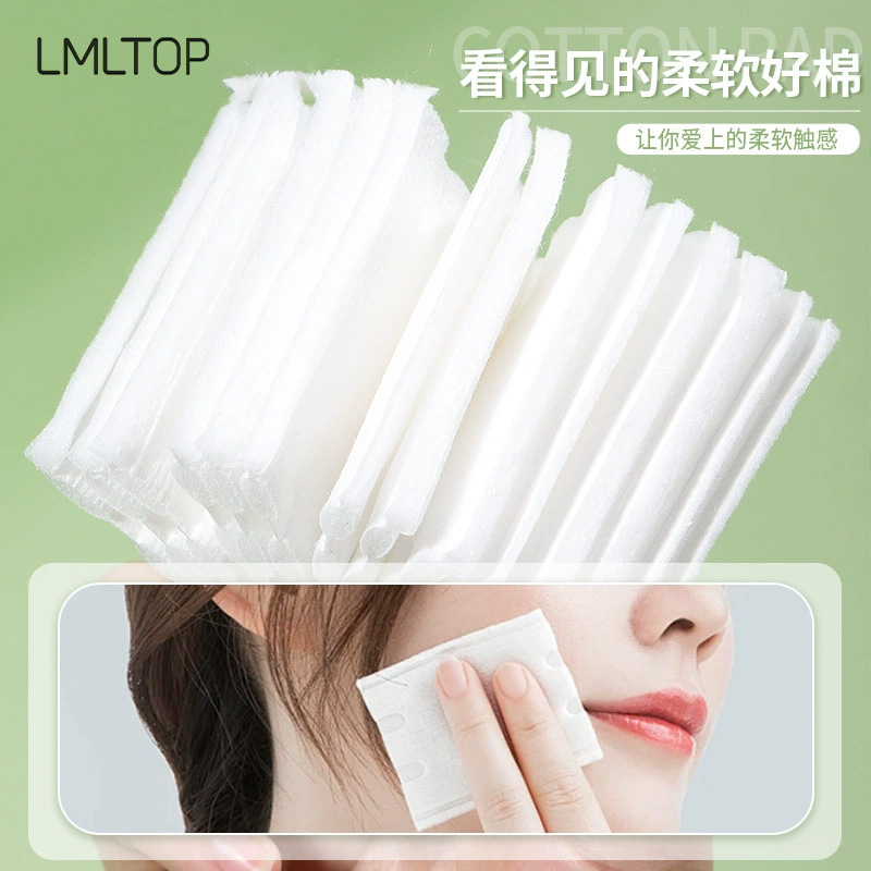LMLTOP engrosado algodón 222 piezas de doble cara bordes de algodón sándwich húmedo algodón limpiador B1092