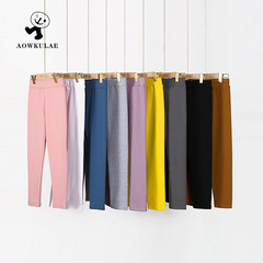 Children's Pants Spring Korean Style New Children's Solid Color Leggings Medium and Large Children's Stretch Leggings Girls' Pants Wholesale