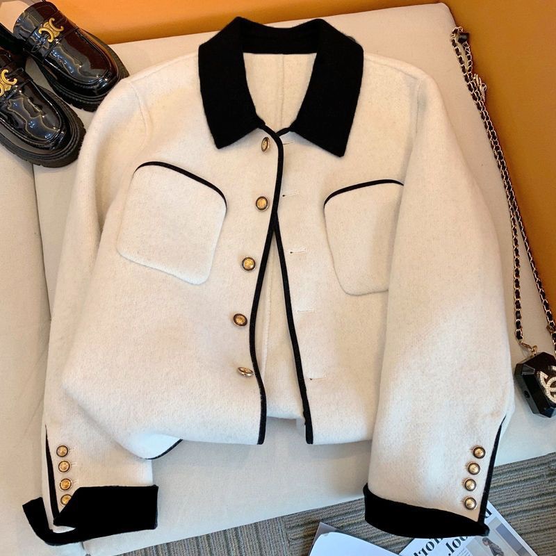 French Style Woolen Coat for Women, New Style, Petite Woolen Coat, Versatile Top