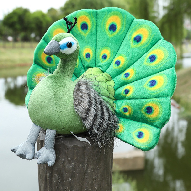 Zoo Souvenir Simulation Peacock Doll Muñeca Peluche Juguete Muñeca de trapo para niños Regalos de evento