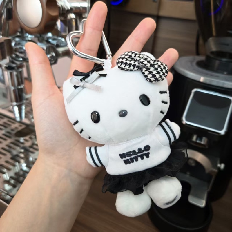 小红书日本黑白印象hellokitty毛绒公仔书包包挂件钥匙扣生日礼物|undefined