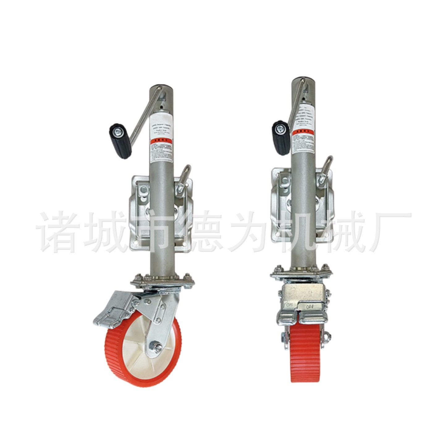 Suministro directo de fábrica universal rueda gato con freno RV Jack pierna guía rueda remolque Jack