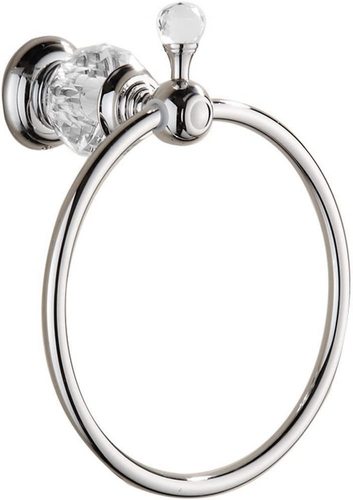 Unique crystal towel ring bathroom wall mounted towel ring towel rack polished chrome gold black drop shipping