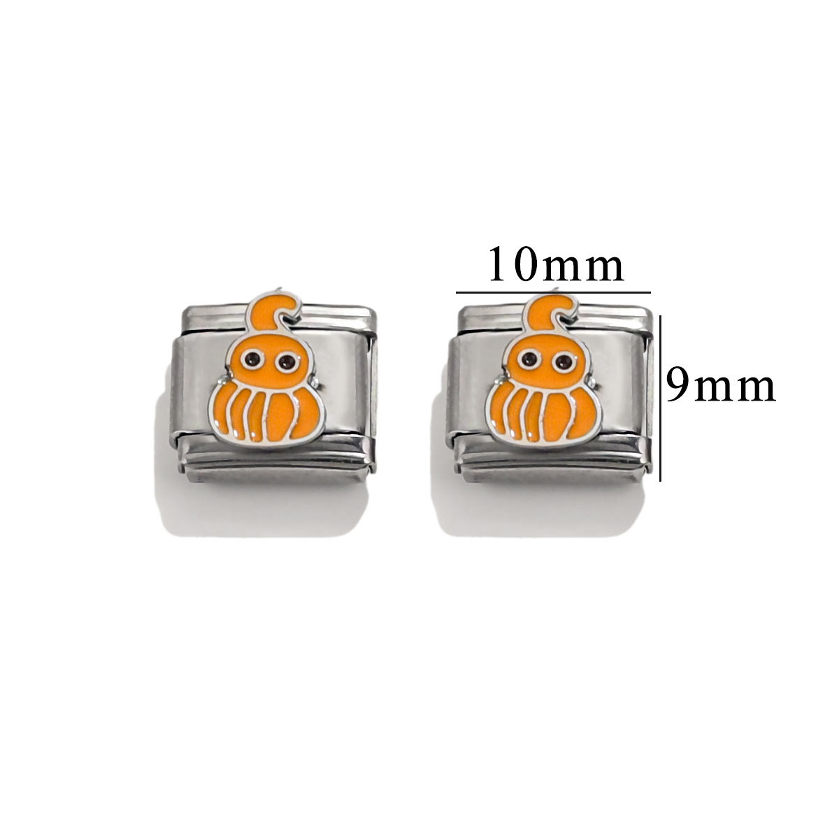 Titanio acero amor estampado patrón de goteo de aceite DIY pulsera de módulo italiano pulsera de encanto italiano