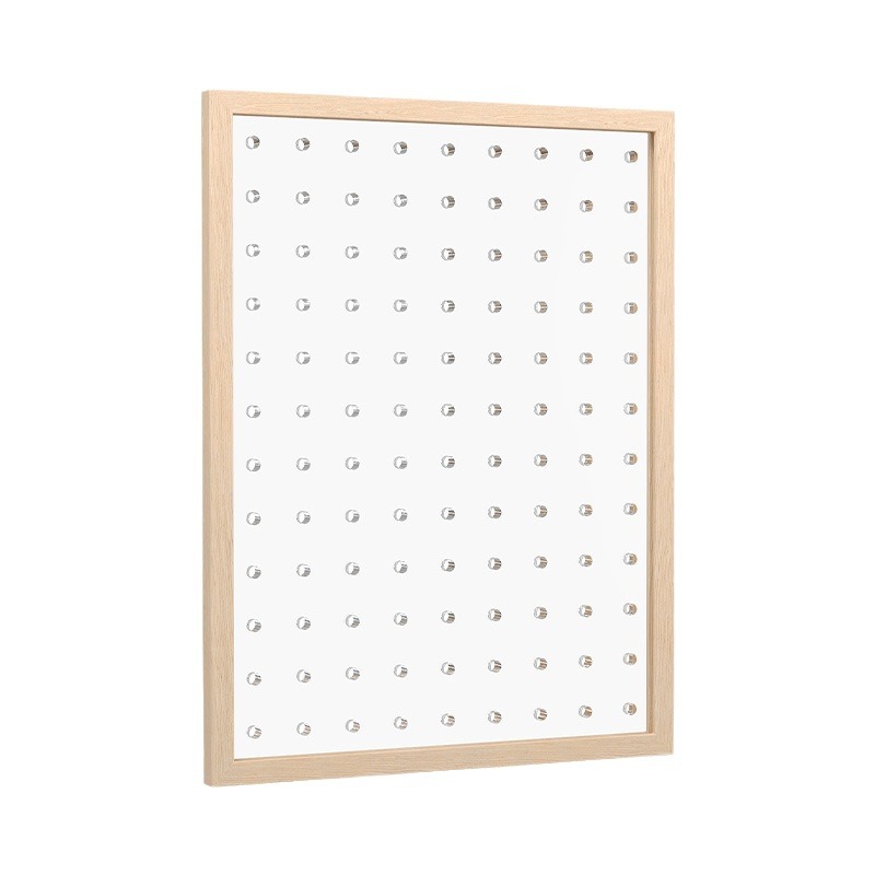 Acrílico agujero redondo madera maciza pared almacenamiento rack agujero tablero entrada sala de estar decorativa colgante tablero gancho
