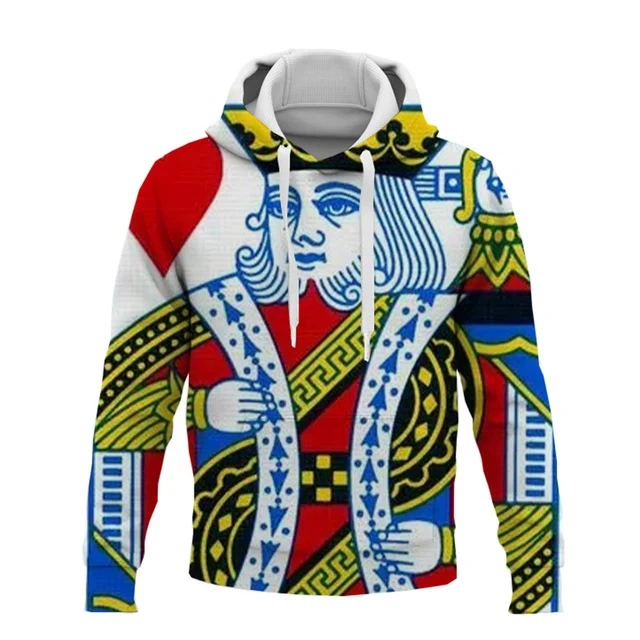 D мужские и женские толстовки, набор лопаток, толстовки с длинными рукавами, классическая одежда с принтом в покер