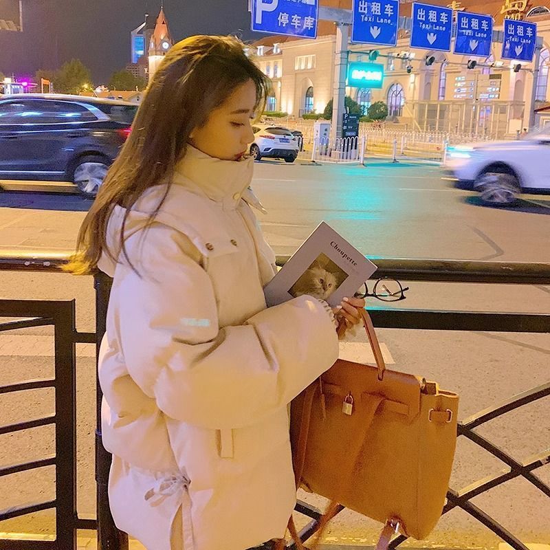 小个子宽松连帽面包服上衣服羽绒棉女冬季新款棉衣外套保暖棉袄|undefined