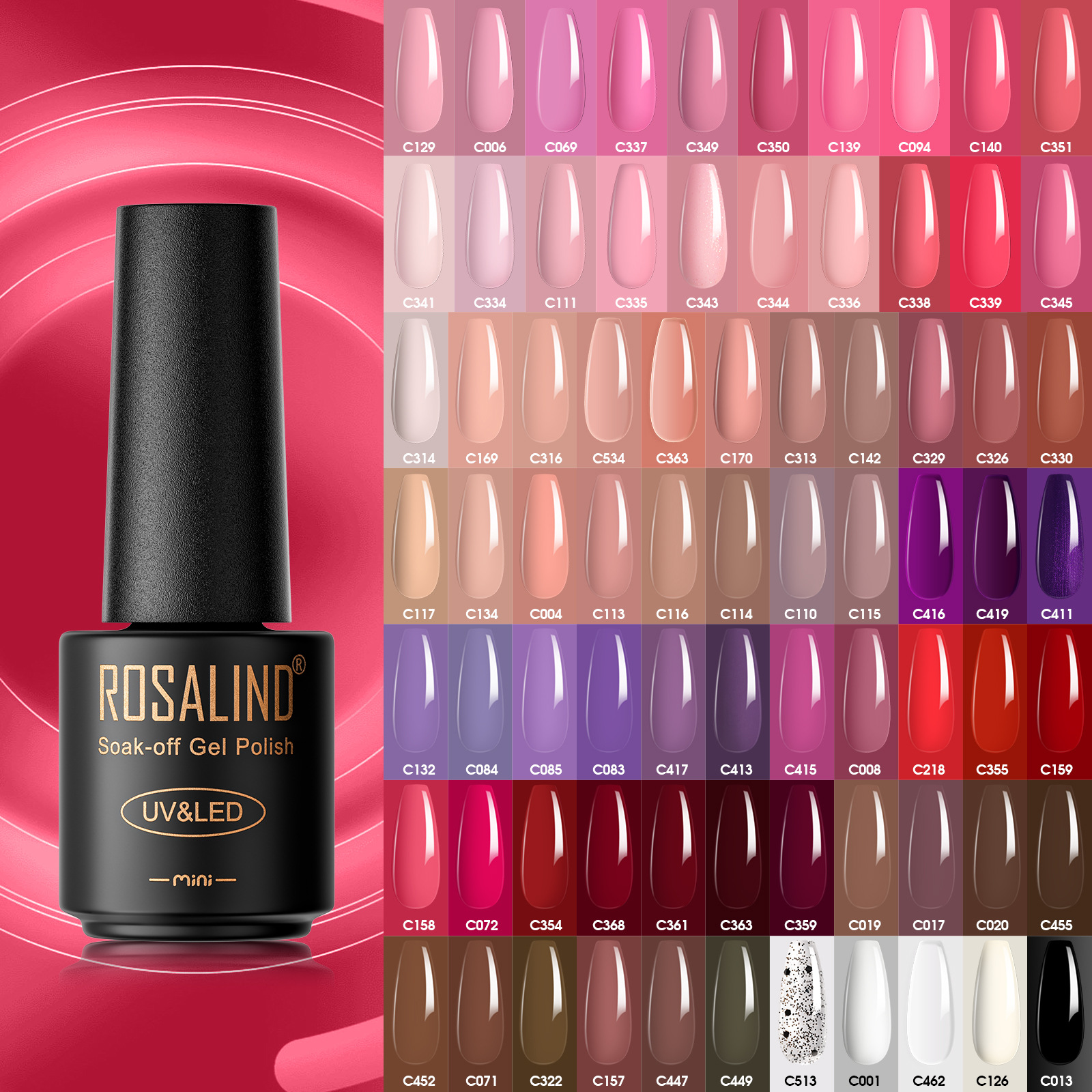 ROSALIND Bare Color 5ml vernis à ongles Set Boutique Vernis à Ongles_voghion.com